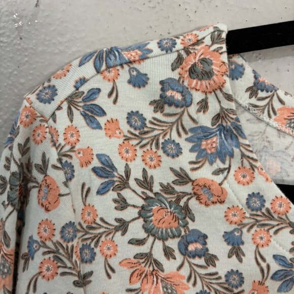 J Jill Pima Cotton 3/4 Sleeve Scoop Neck Tee Floral Size 2X - Picture 2 of 9